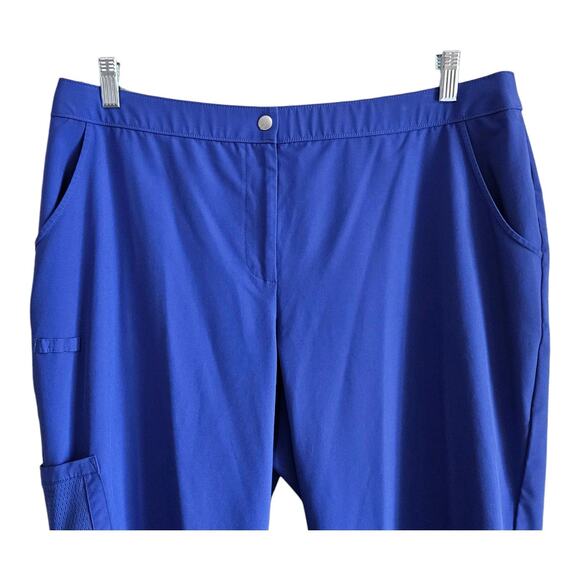 CHICO'S WEEKEND 2.5 Women 14 Crop Pants Periwinkle Snap Zip Quick Dry 35 x 21.5 - Picture 2 of 8